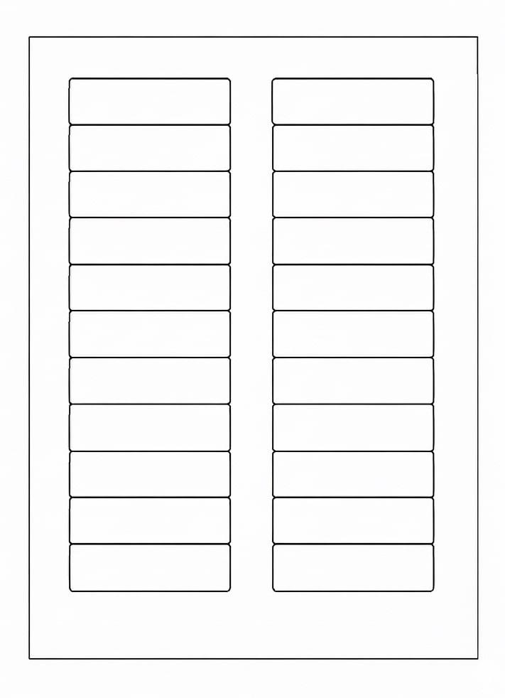 EU30017WX - 72mm x 21.1mm Labels - Standard Matt White - 24 Per A4 Sheet 100 Sheets Per Box