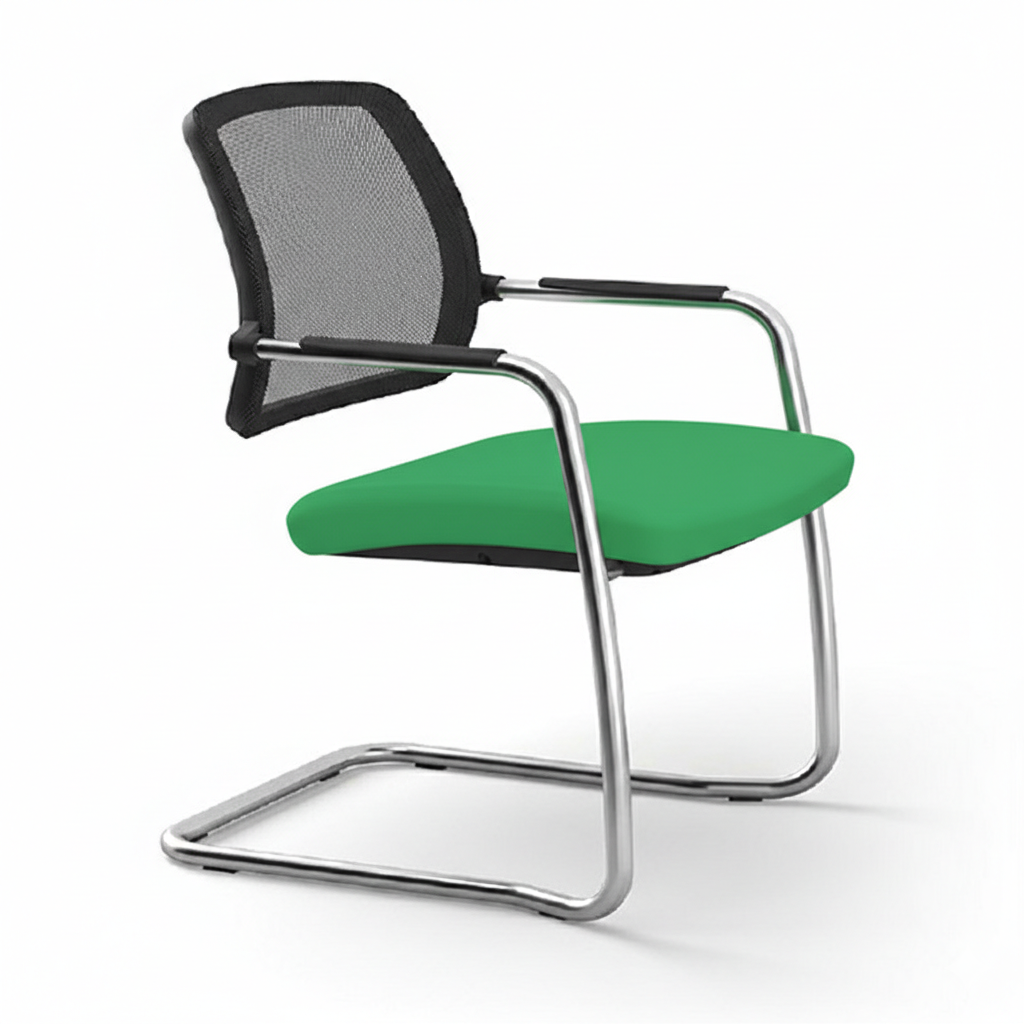 Urban Cantilever Mesh Chair Green