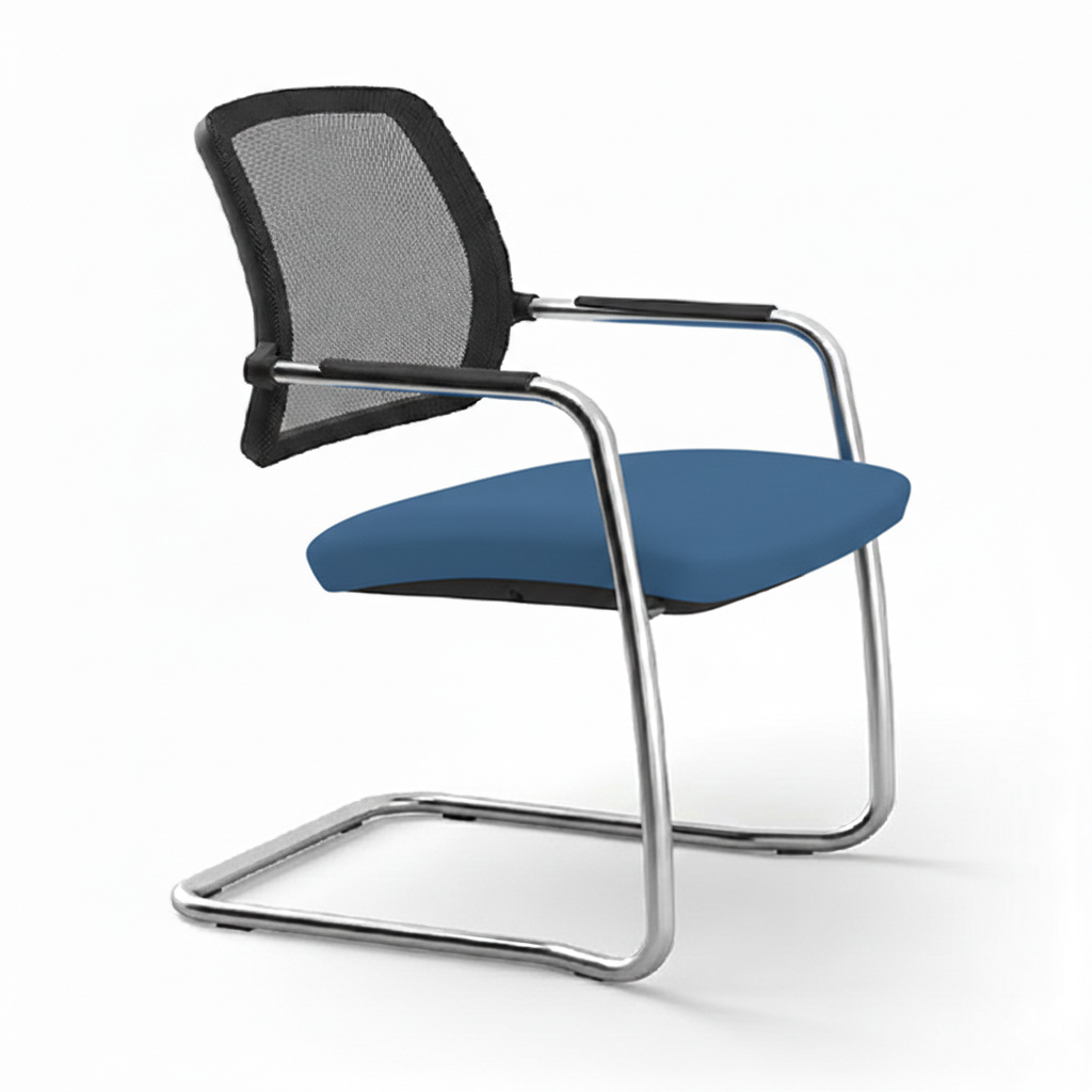 Urban Cantilever Mesh Chair Blue