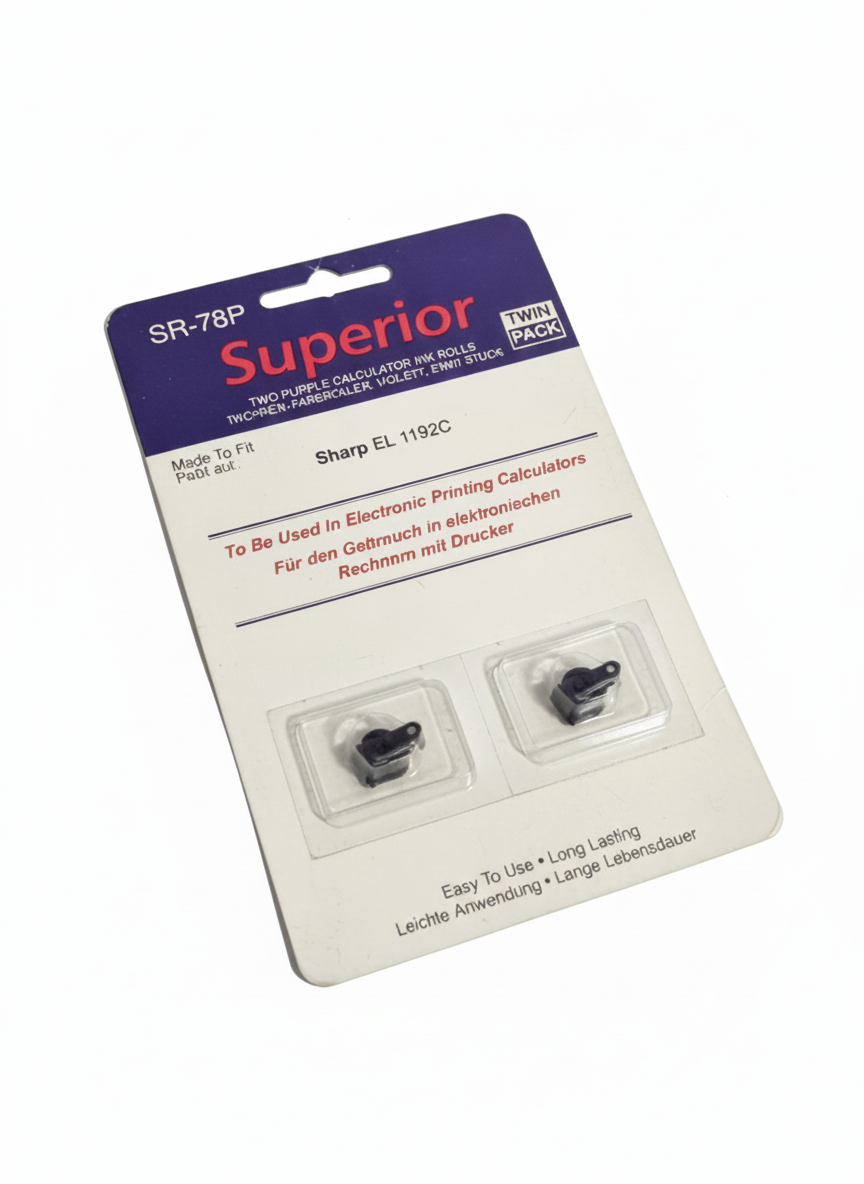 Superior SR-78P Calculator Ink Roller (Purple Twin Pack)