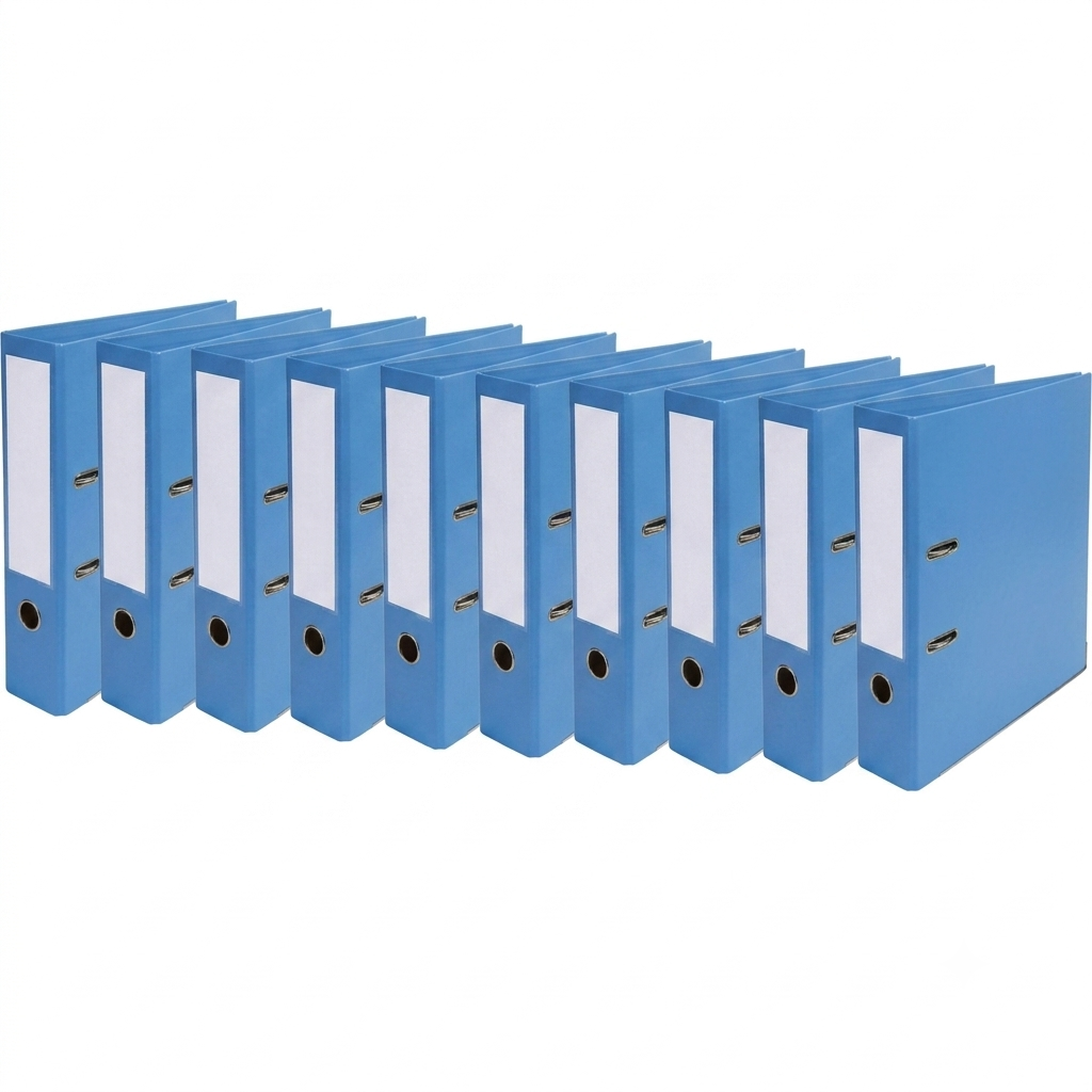 Exacompta - Ref 53742E - Prem'Touch PVC A4 Lever Arch File 70mm Spine, 75mm  FSC-Certified - Blue Cover - Pack of 10