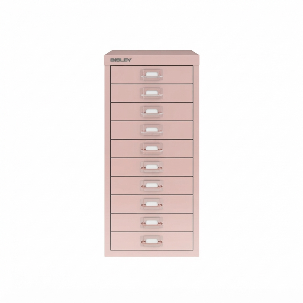 Bisley 29 Series 10 Drawer MultiDrawer Filing Cabinet Golden Sunflower Yellow A4 Steel Office Storage with Matching Handles H2910NLCH