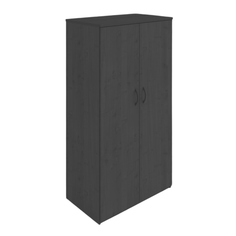 Hawk Double Door Cupboard With 3 Adjustable Shelves Black H1600 x W800 x D410mm