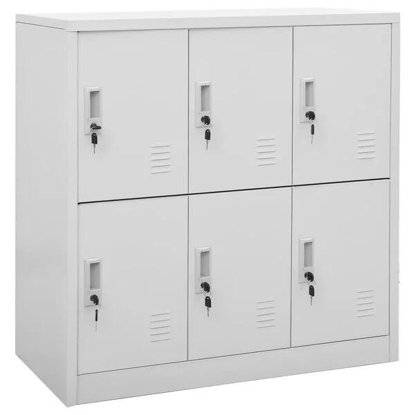 Bisley Primary Nest of 3 Lockers – 6 Door Metal Locker (PLHT1330302) with AB Key Lock