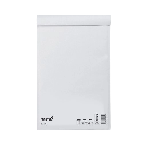 Master IN Bubble Mailer J6 White Id-300x440mm 50 per Box