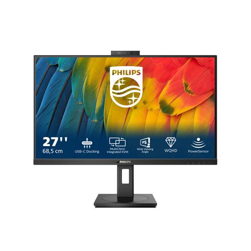 PHILIPS 27" MONITOR QHD 75HZ 4MS IPS USB-C 100W WEBCAM H/A KVM