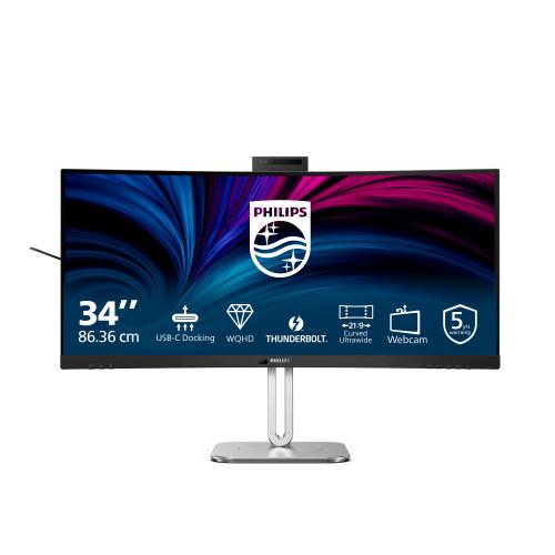 PHILIPS 34" CURVED WQHD MONITOR THUNDERBOLT 4 WEBCAM