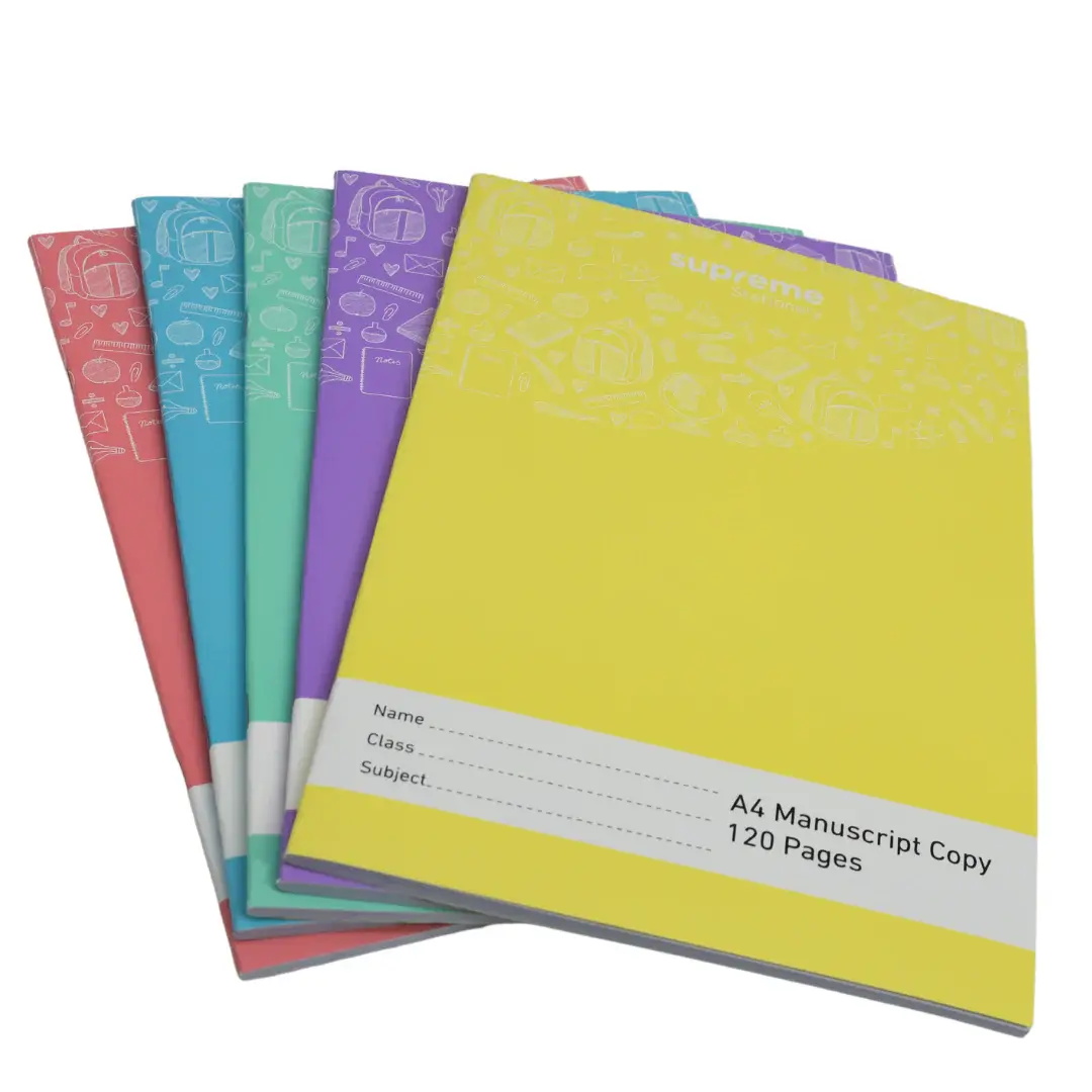 Supreme Super Select A4 Manuscript MB-0578-PS Pastel Assorted Colour 120 Page (Pack of 5)