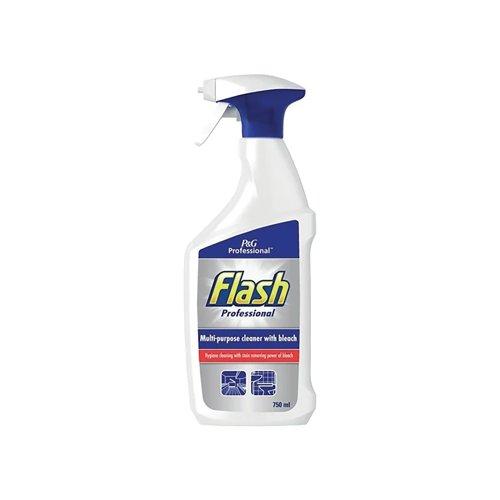 Flash Spray Cleaner with Bleach 750ml PGP135 | Multi-Surface Disinfectant Cleaner