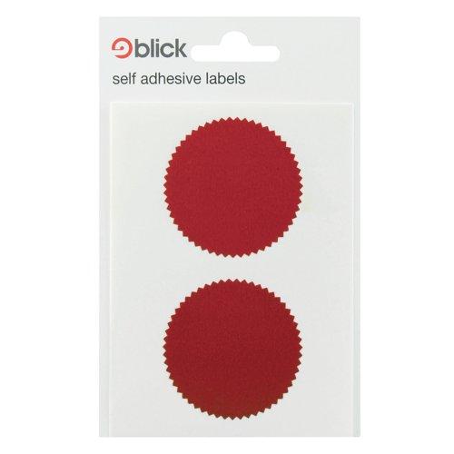Blick Company Seal Labels 50mm Diameter Red – 8 Self-Adhesive Replacement Labels per Pack RS014652