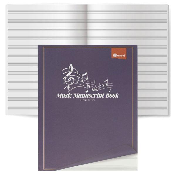 Ormond A4 24 Page 12 Stave Music Manuscript Book – School Music Exercise Book
