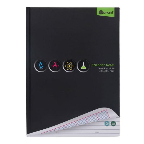 Ormond A4 128 Page Hardback Science Book – Alternating Ruled & Graph Pages for School