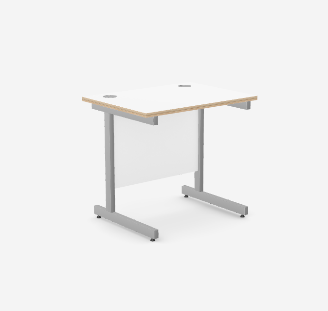 Ashford Metal Leg Straight Office Desk | 800-1200mm (W) | Multi-Size Storage Series | Bespoke Wood/Metal Finishes