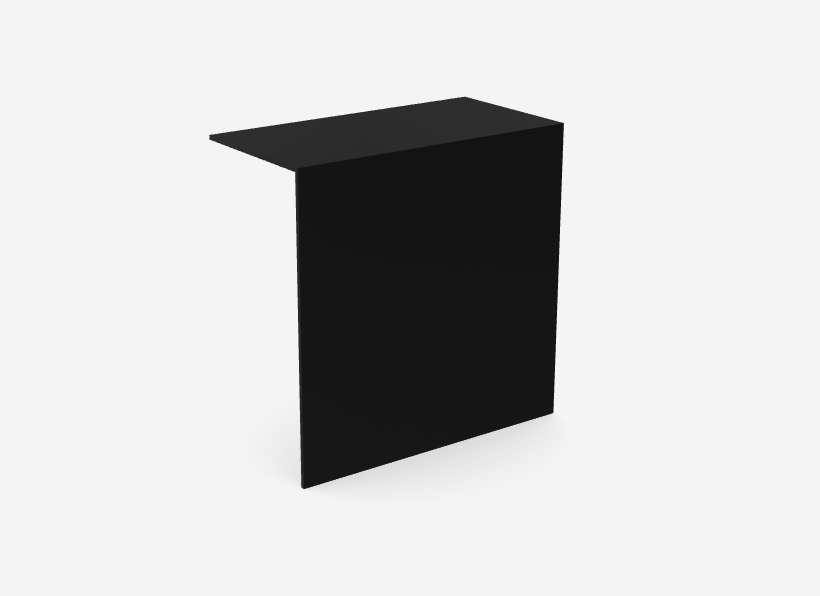 Balma - Furonto Reception Counter Desk Top, Black F2-26