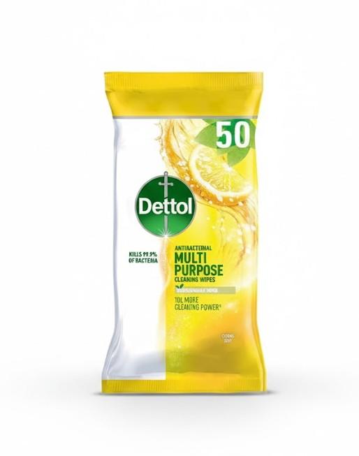 Dettol Biodegradable Multipurpose Wipes Citrus PK50