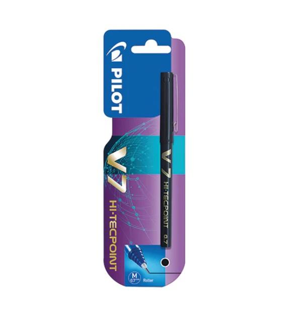 Pilot  V7 Hi-Tecpoint Rollerball Pen Black (Pack of 12) BXV7