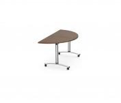 Morph Tilt Table Semi Circle Dark Walnut 1500w X 750d mm