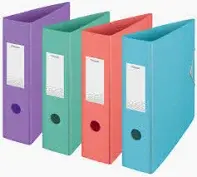 Esselte Lever Arch File, 500 Sheet Capacity, 82mm Spine, Lightweight A4 Folder, Home/Office Use, Embossed Pattern, Colour'Breeze Range