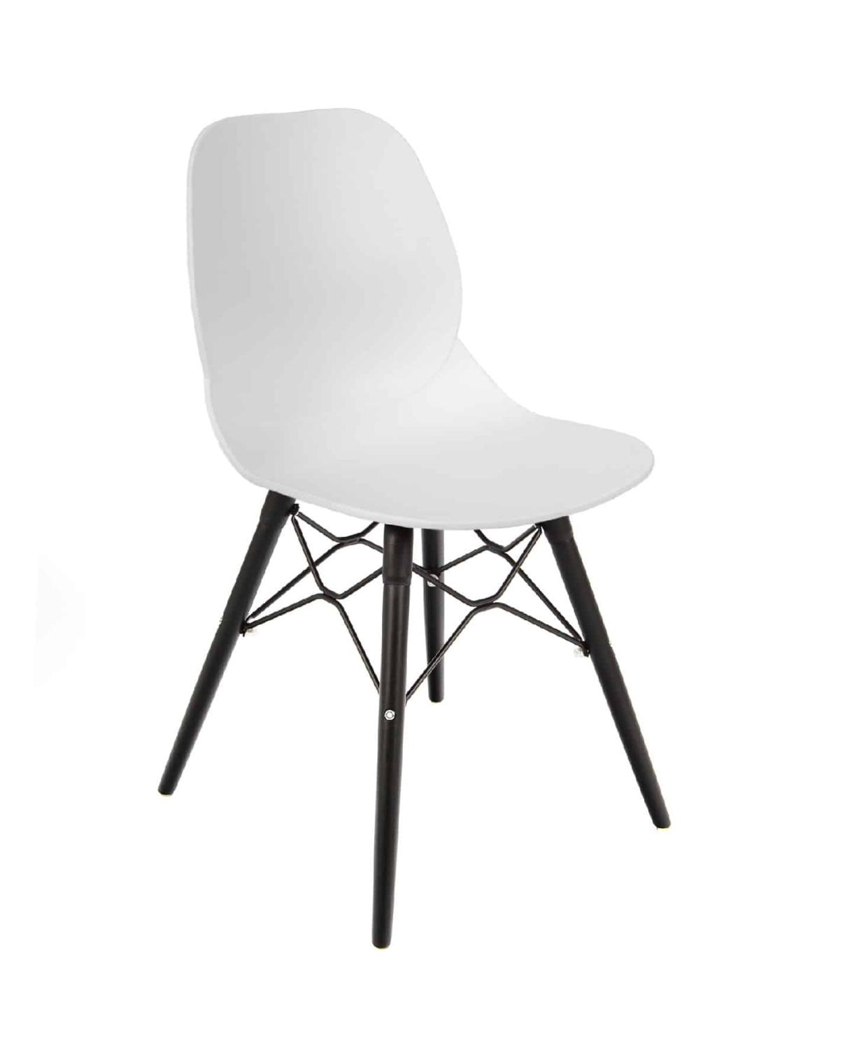 Shoreditch Side Chair - K Frame (Black) White/Nat Black