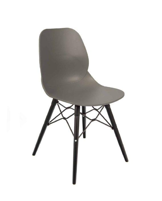Shoreditch Side Chair - K Frame (Black) Grey/Nat Black