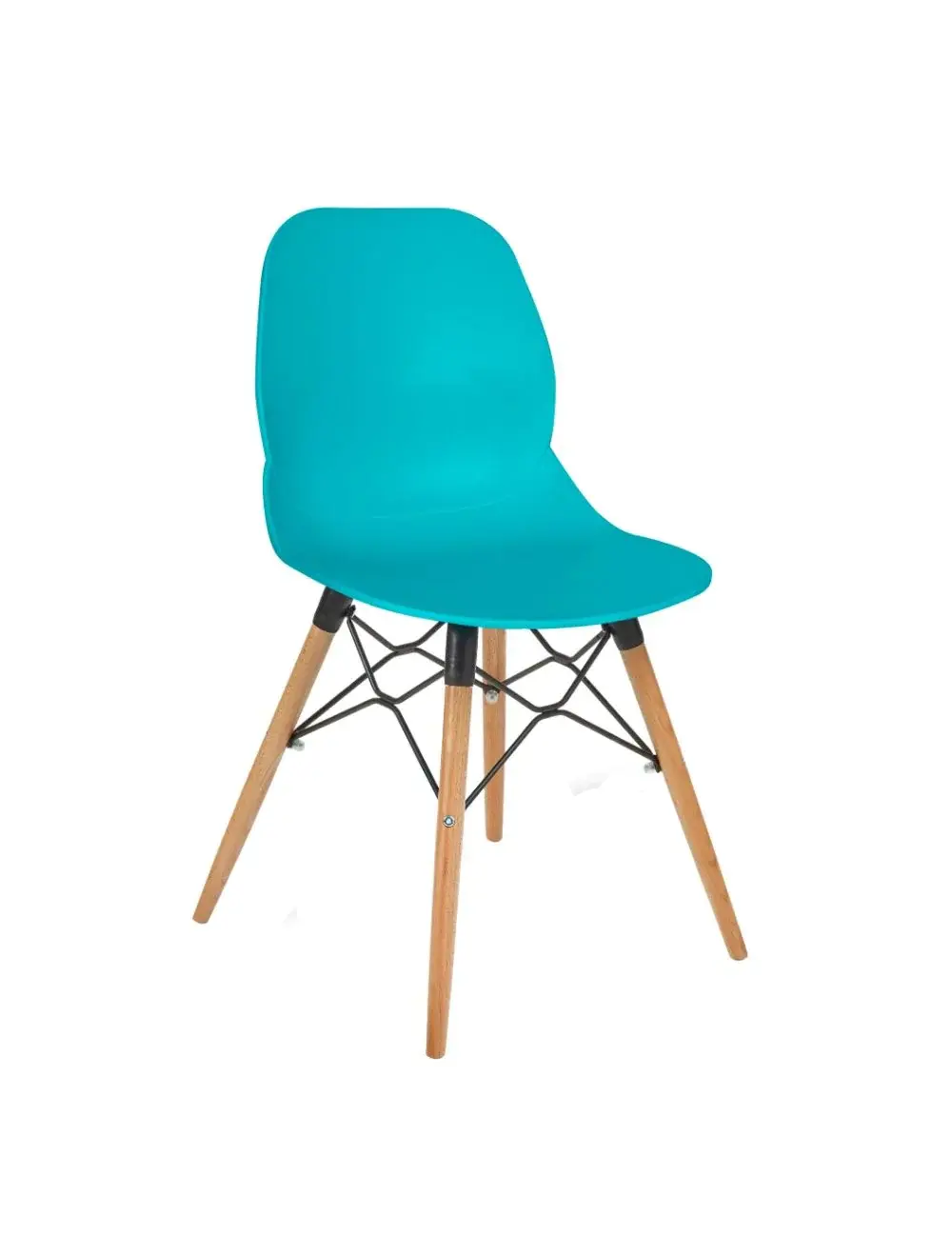 Shoreditch Side Chair - K Frame (Beech) Turquoise/Nat Beech