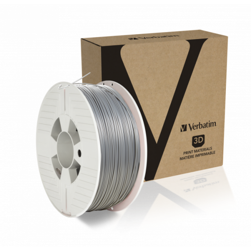 VERBATIM 3D PRINTER FILAMENT PLA 1.75MM 1KG SILVER/METAL GREY
