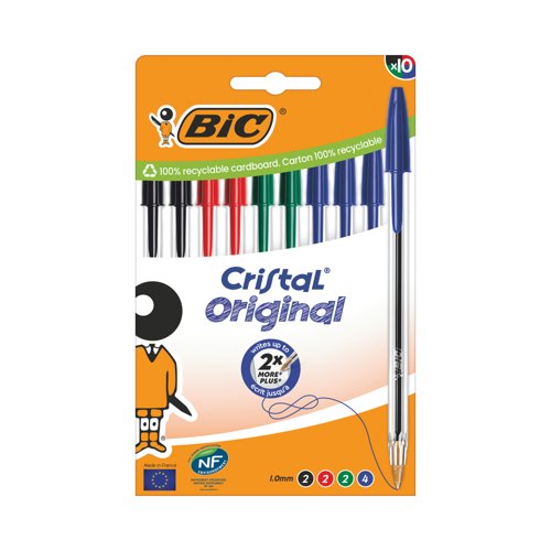 BIC Cristal ballpoint pens, pack of 10