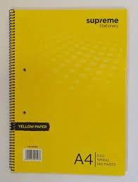 A4 Spiral Visual Aid Yellow