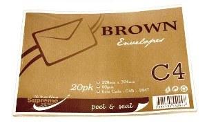 C4 Manilla Envelope 20 Pack