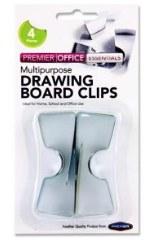 Drawing Board Clips Pack of 4