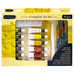Elements Acrylic Art Set w Pad