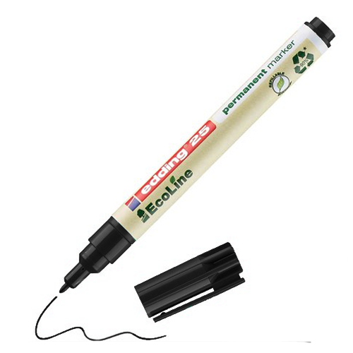 Permanent Marker, Fine Bullet Tip, Black (Pack of 10)