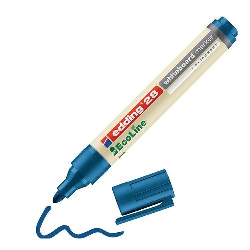 Whiteboard Marker, Bullet Tip, Blue (Pack of 10)