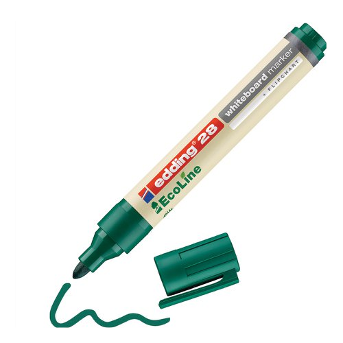 Whiteboard Marker, Bullet Tip, Green (Pack of 10)