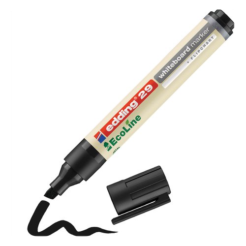 Whiteboard Marker, Chisel Tip, Black (Pack of 10)