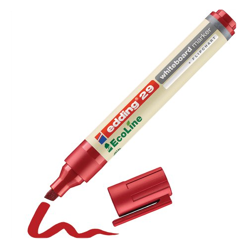 Whiteboard Marker, Chisel Tip, Red (Pack of 10)