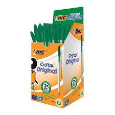 Bic Cristal Ballpoint Pen Medium Green (50 Pack)