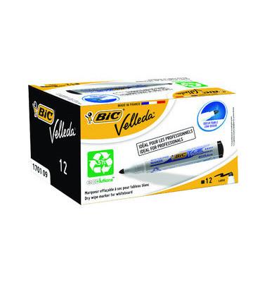 Bic Velleda 1701 Whiteboard Marker Black (Pack of 12) Bullet Tip