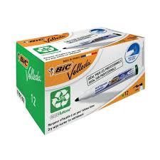 Bic Velleda 1701 Drywipe Marker Bullet Tip Green (Pack of 12)