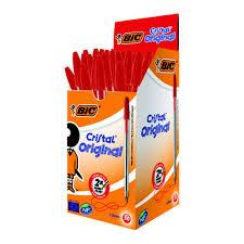 Bic Cristal Ballpoint Pen Medium Red Pack of 50