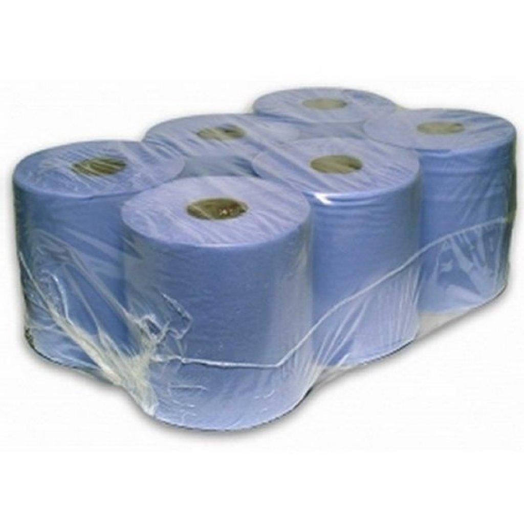 Prima Centrefeed Roll Blue 2Ply Heavy Duty x 6 rolls