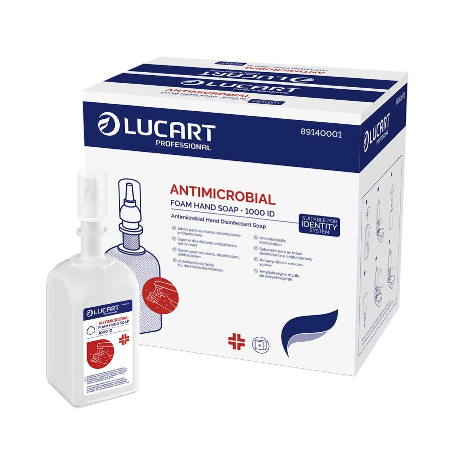 Lucart Identity Antimicrobial Foam Hand Soap 1000ml x 6