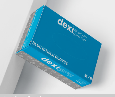 Dexipro Nitrile Gloves Blue Powder Free Medium x 100