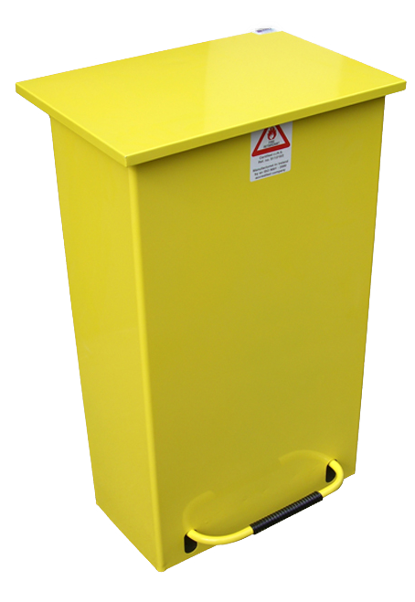 Fire Retardant Bin Yellow 90L