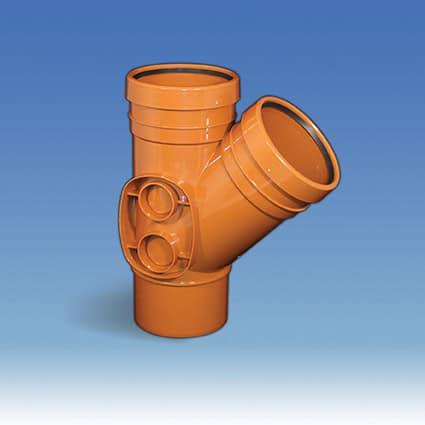 160MM UGP 45' Y DOUBLE SOCKET BRANCH UNDERGROUND