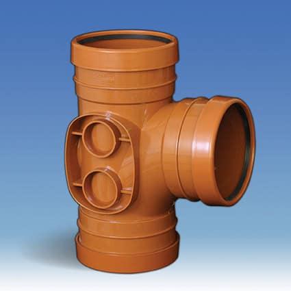 160MM UGP 90' TEE TRIPLE SOCKET BRANCH UNDERGROUND
