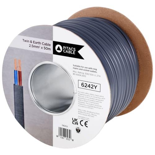 2.5MM TWIN & EARTH CABLE 50MTR