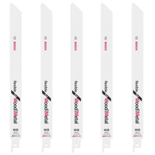 BOSCH RECIP S122HF 225MM X 5 BLADE WOOD/METAL