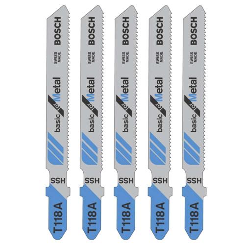 BOSCH JIGSAW BLADE T118A: METAL 5/CARD