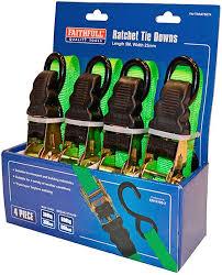 FAITHFULL 4 PIECE RATCHET TIE DOWN SET